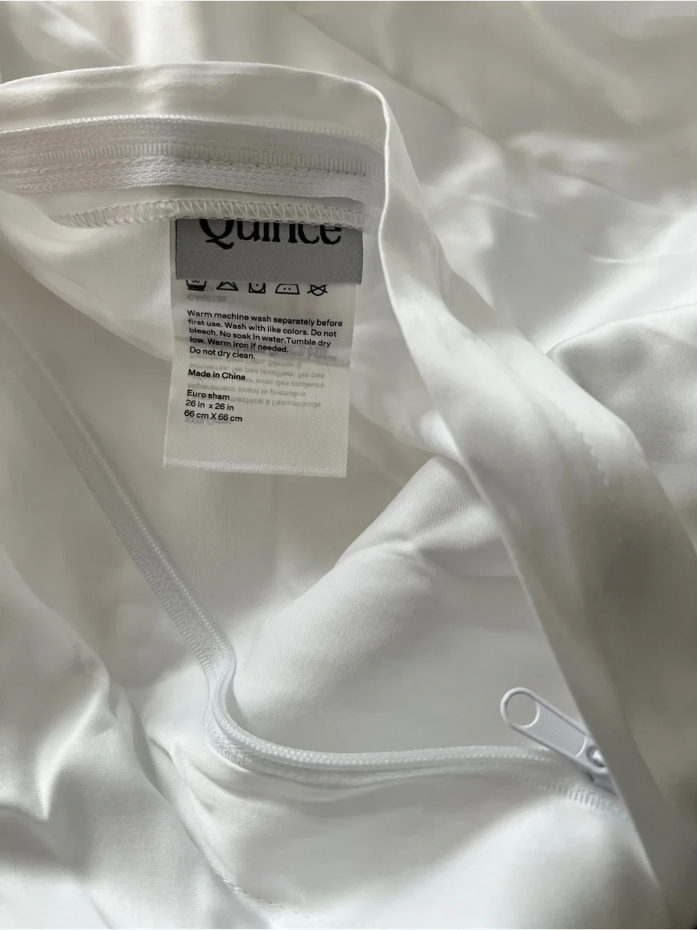 Quince Signature Giza Cotton Sateen Euro Sham in White 🤍